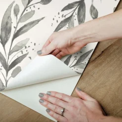 Magnolia Home Olive Branch Peel & Stick Wallpaper - Charcoal