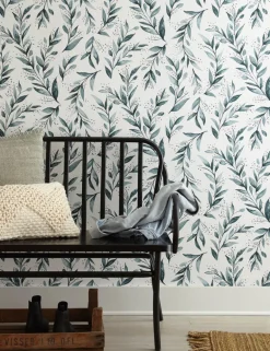 Magnolia Home Olive Branch Peel & Stick Wallpaper - Teal