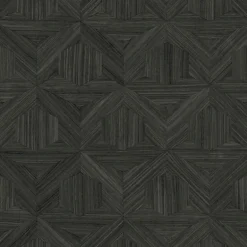 Magnolia Home Open Sheet Parquet Wallpaper - Black