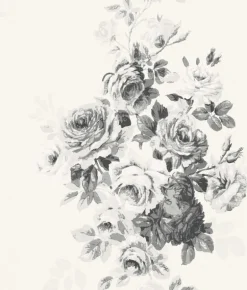 Magnolia Home Tea Rose Wallpaper - Black & White