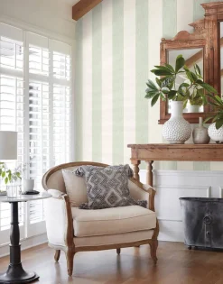 Magnolia Home Thread Stripe Wallpaper - Green
