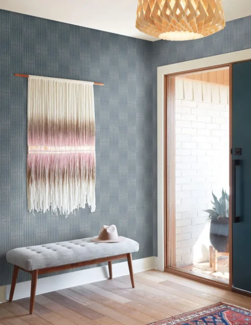 Magnolia Home Vantage Point Wallpaper - Denim Blue