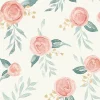 Magnolia Home Watercolor Roses Wallpaper - Red