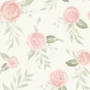 Magnolia Home Watercolor Roses Wallpaper - Coral