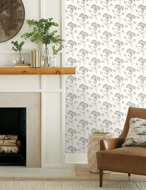 Magnolia Home Wildflower Peel & Stick Wallpaper - Black & White