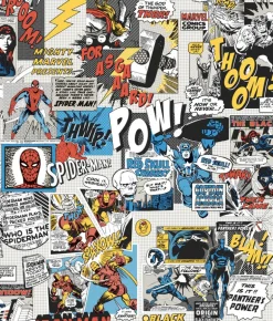 Marvel Comic Book Pow! Wallpaper - Multi Color