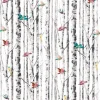 Mayflower Bird Song Peel & Stick Wallpaper - Black & White