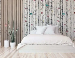 Mayflower Bird Song Peel & Stick Wallpaper - Black & White