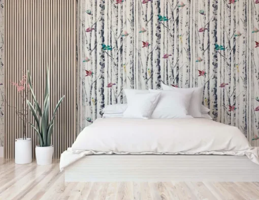 Mayflower Bird Song Peel & Stick Wallpaper - Black & White