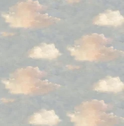 Mayflower Westerly Clouds Peel & Stick Wallpaper - Blue & Pink