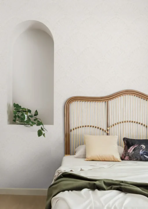 Mediterranean Beachcomber Wallpaper - White