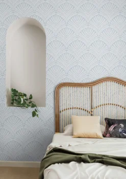 Mediterranean Beachcomber Wallpaper - Blue