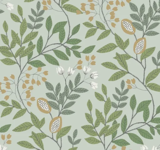 Mediterranean Eden Retreat Wallpaper - Green