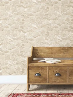 Mediterranean Field Stone Wallpaper - Brown