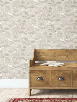Mediterranean Field Stone Wallpaper - Gray