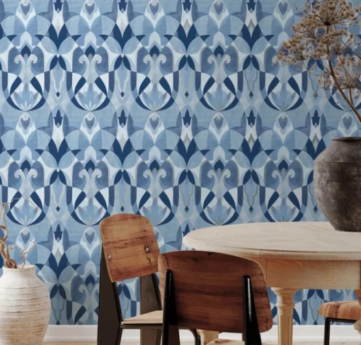 Mediterranean Malta Wallpaper - Blue