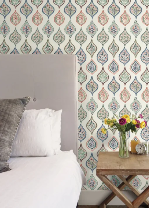 Mediterranean Marketplace Motif Wallpaper - Green