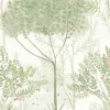 Mediterranean Orchard Wallpaper - White & Green
