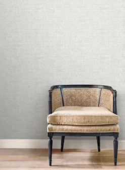Mediterranean Papyrus Weave Wallpaper - Gray