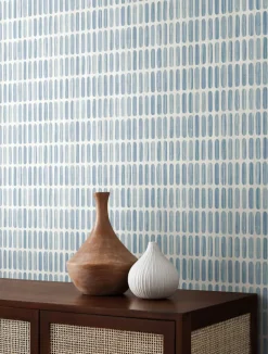 Mediterranean Petite Pergola Wallpaper - Blue