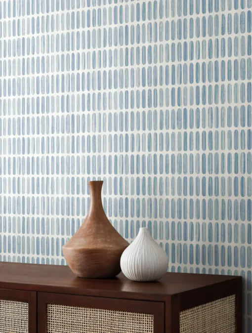 Mediterranean Petite Pergola Wallpaper - Blue