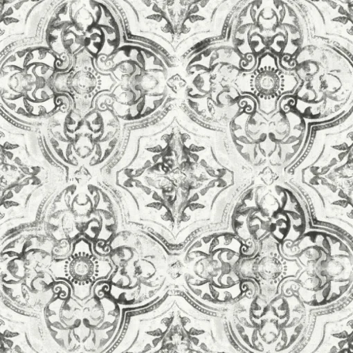 Mediterranean Quartet Wallpaper - Black