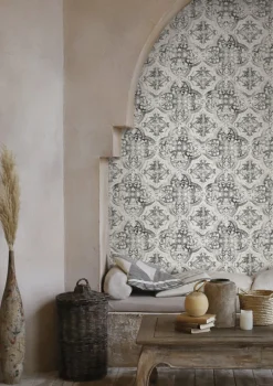 Mediterranean Quartet Wallpaper - Black