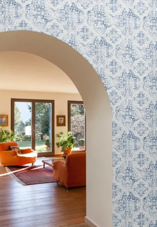 Mediterranean Quartet Wallpaper - Blue