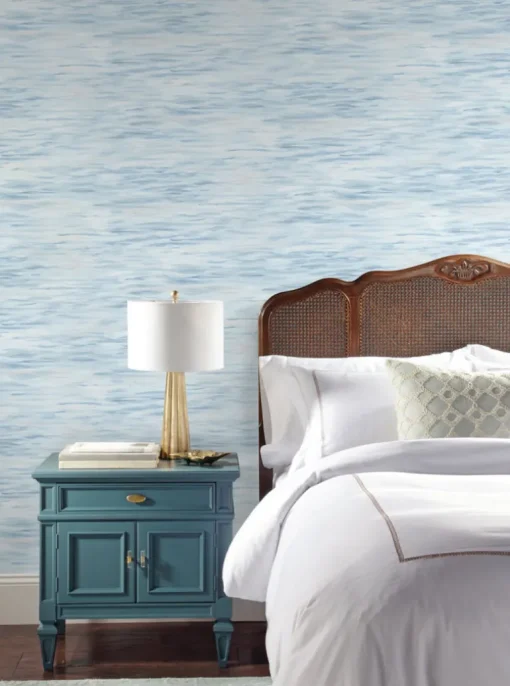 Mediterranean Ripples Wallpaper - Blue