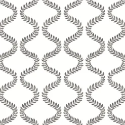 Mirth Studios Florentine Vine Trellis Peel & Stick Wallpaper - Soft Black