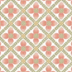 Mirth Studios Mimi Quilted Floral Peel & Stick Wallpaper - Coral