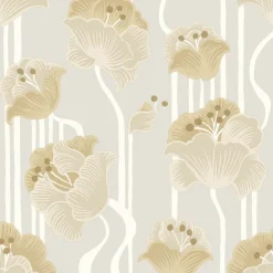 Mirth Studios Shirley Deco Floral Peel & Stick Wallpaper - Neutral