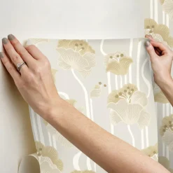 Mirth Studios Shirley Deco Floral Peel & Stick Wallpaper - Neutral