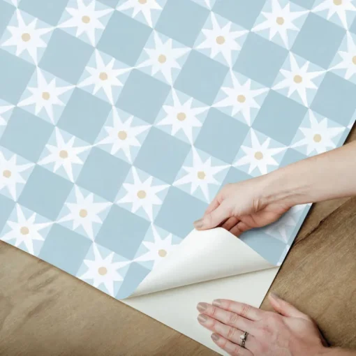 Mirth Studios Stardust Checkerboard Peel & Stick Wallpaper - Blue