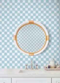 Mirth Studios Stardust Checkerboard Peel & Stick Wallpaper - Blue