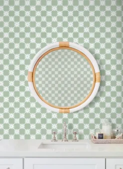 Mirth Studios Stardust Checkerboard Peel & Stick Wallpaper - Green