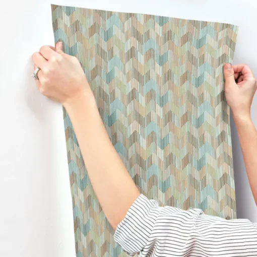 Missoni Home Betulle Wallpaper - Blue & Brown