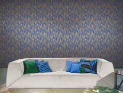 Missoni Home Birch Wallpaper - Blue & Gold