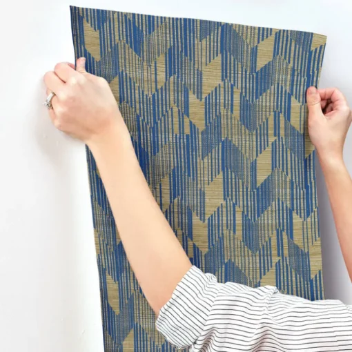 Missoni Home Birch Wallpaper - Blue & Gold