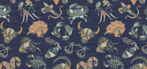 Missoni Home Constellations Wallpaper - Blue