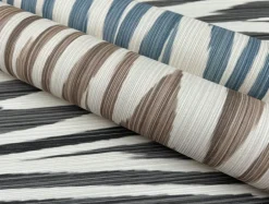 Missoni Home Flamed Zig Zag Wallpaper - Blue & Cream