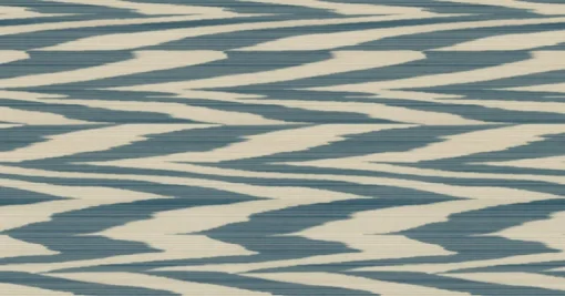Missoni Home Flamed Zig Zag Wallpaper - Blue & Cream