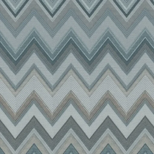Missoni Home Happy Zig Zag Wallpaper - Blue