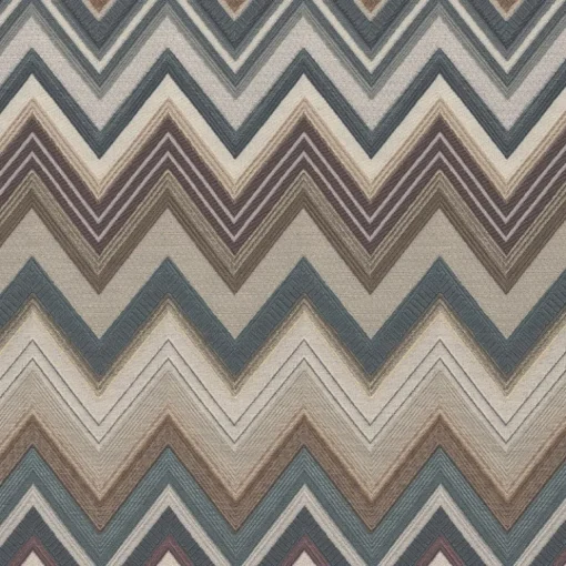 Missoni Home Happy Zig Zag Wallpaper - Green & Brown