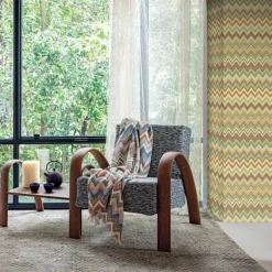 Missoni Home Happy Zig Zag Wallpaper - Gold