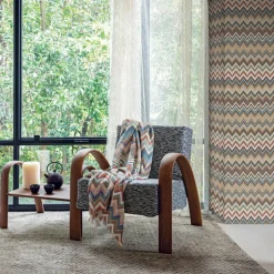 Missoni Home Happy Zig Zag Wallpaper - Green & Brown