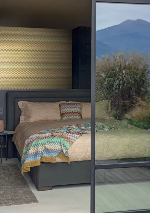 Missoni Home Happy Zig Zag Wallpaper - Gold
