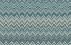Missoni Home Happy Zig Zag Wallpaper - Blue