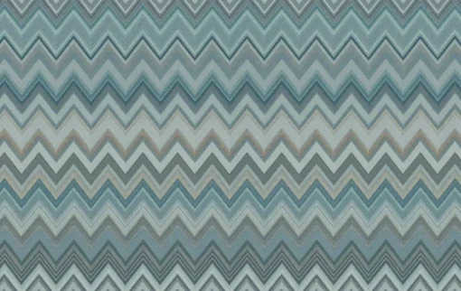Missoni Home Happy Zig Zag Wallpaper - Blue