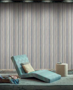 Missoni Home Striped Sunset Wallpaper - Blue Gray